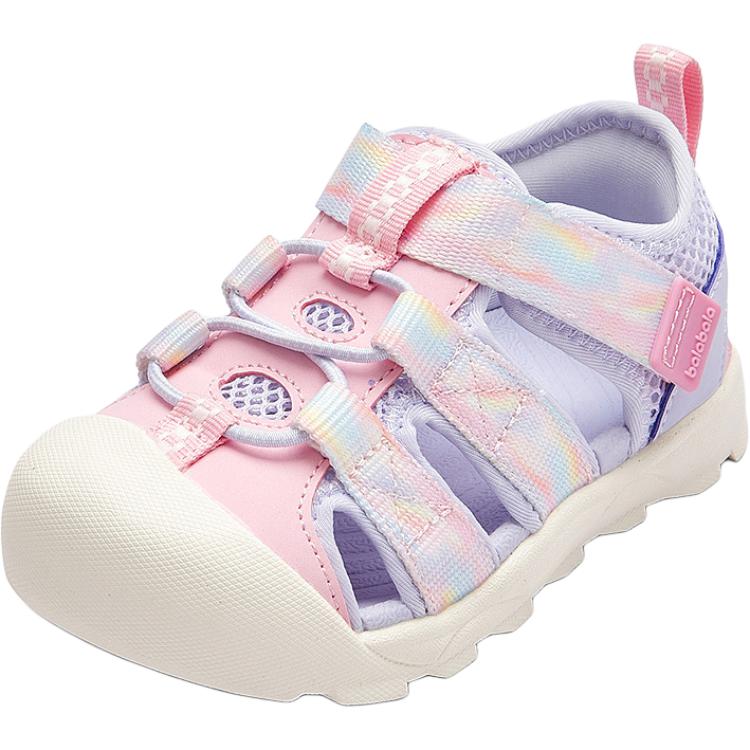 

Устойчивые к скольжению, износостойкие, амортизирующие детские сандалии для детей 3-7 лет BALABALA, розовый/фиолетовый