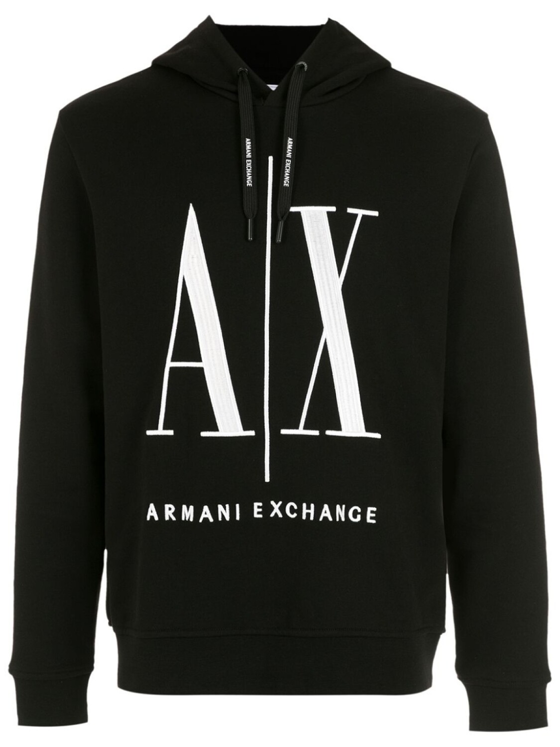 

Armani Exchange худи с вышитым логотипом, черный