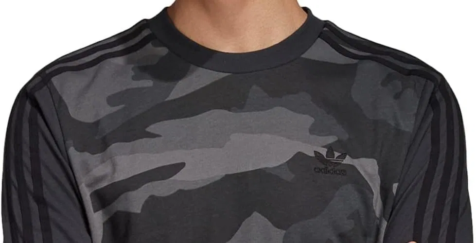 Мужская камуфляжная футболка с длинными рукавами adidas Originals — фото 2