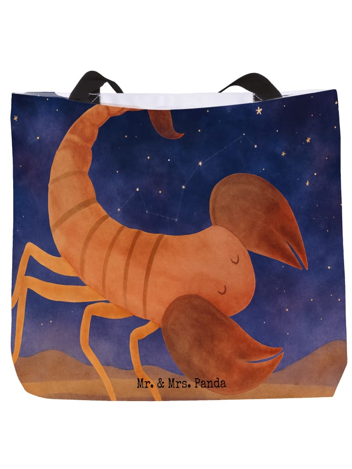 

Mr. & Mrs. Panda Дорожная сумка с изображением знака зодиака Скорпион, без буквы S... белого цвета