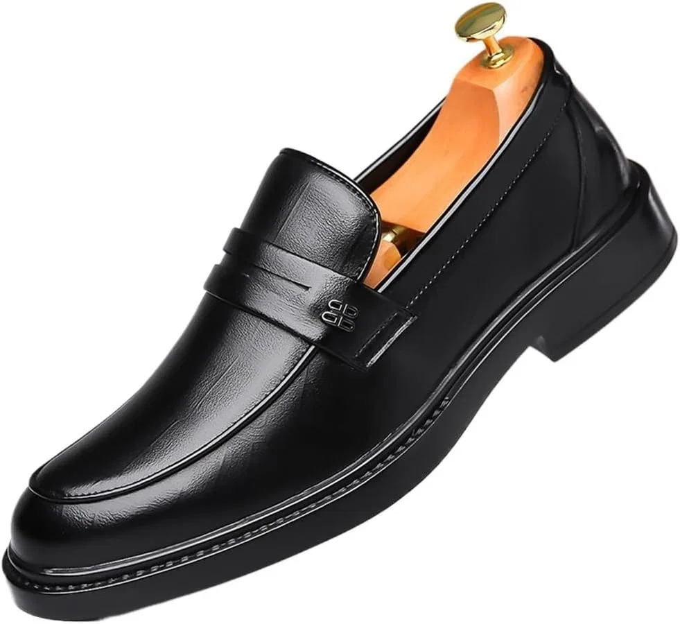 Лоферы мужские кожаные Slip On, классические, черные