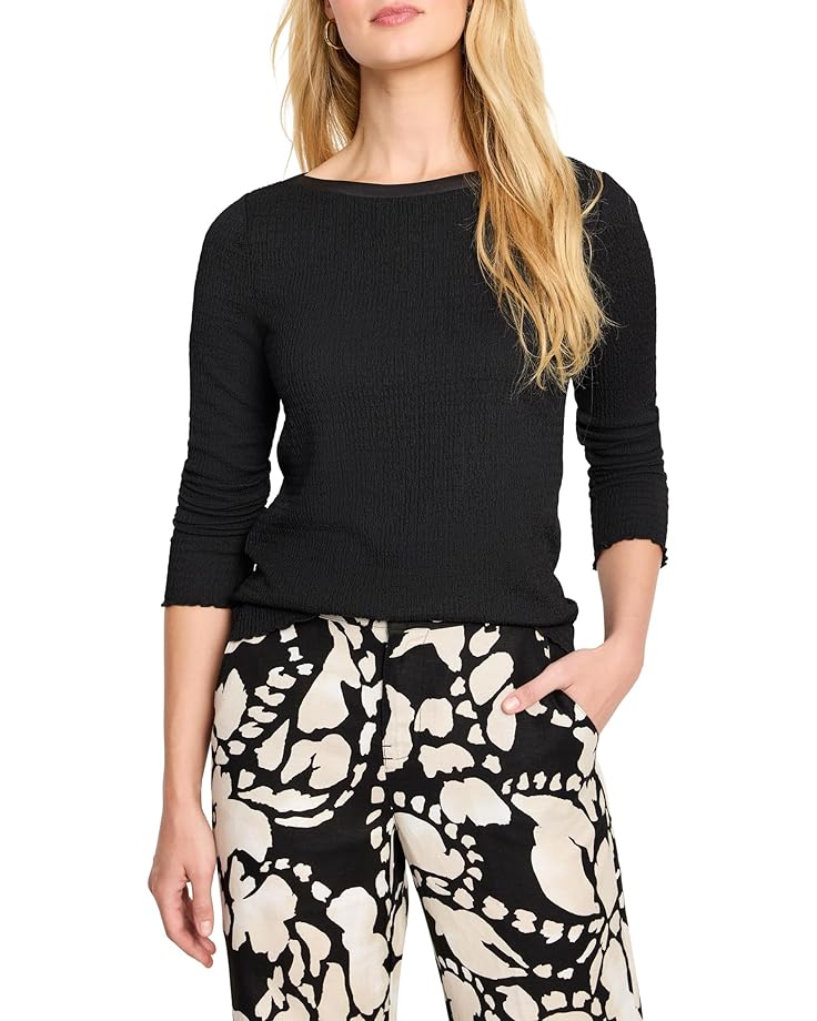 

Топ NIC+ZOE Bubble Knit Top, цвет Black Onyx
