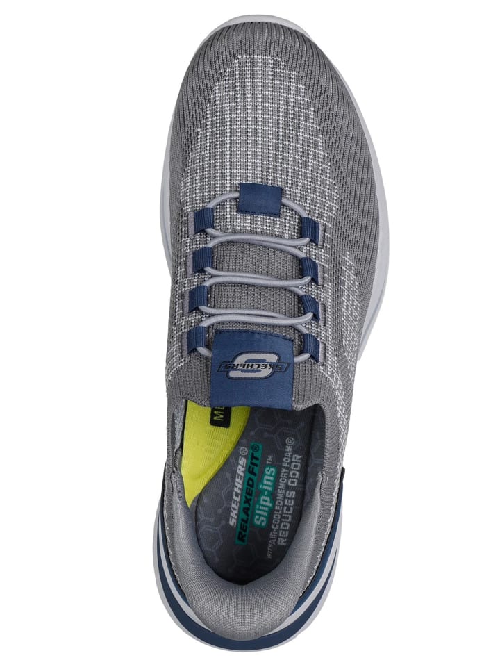 Низкие кроссовки Skechers Slip-ins Relaxed Fit: Norlan - Alonso серого цвета Skechers — фото 4