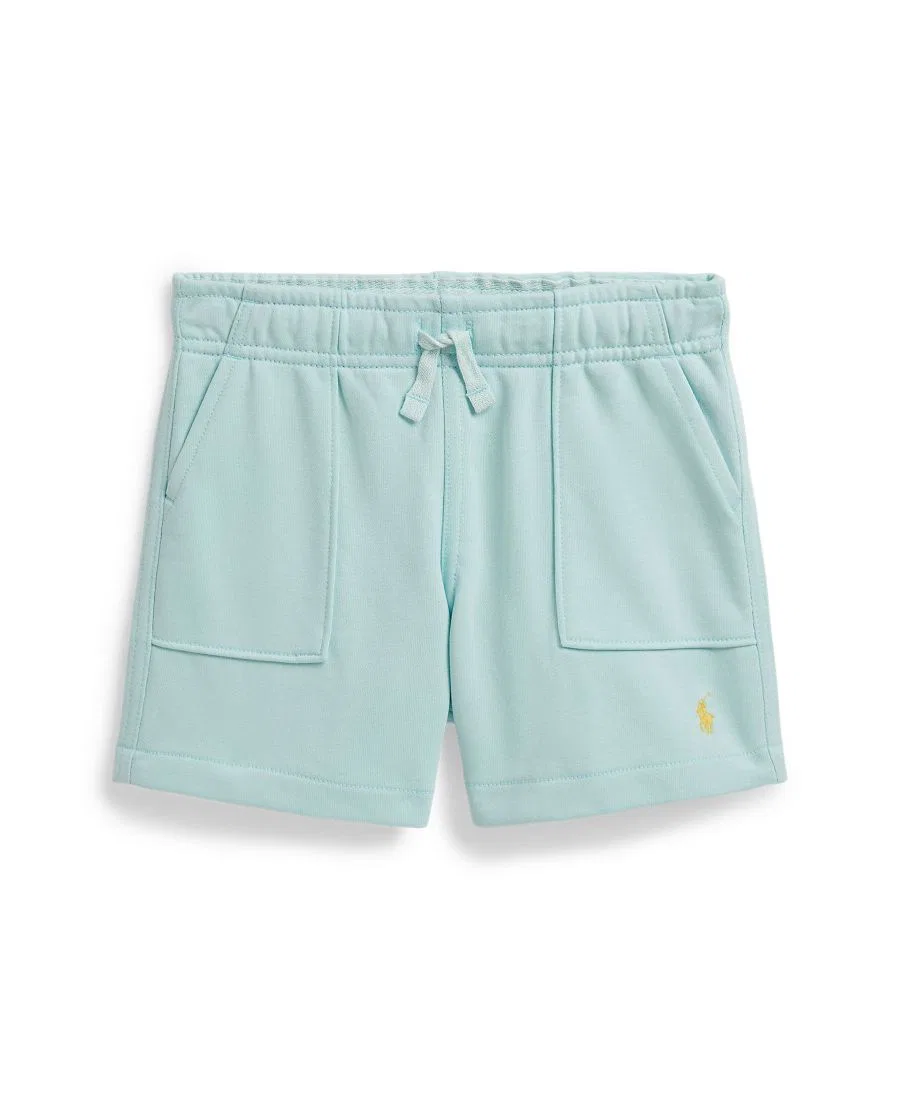 Детские шорты из французской махровой ткани, размер 2T-7, на завязках Polo Ralph Lauren, синий