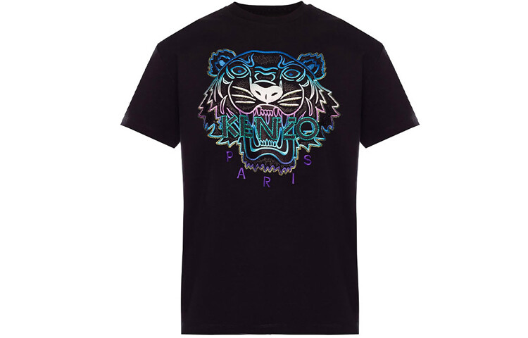 

Футболка женская Kenzo, черный / сине-фиолетовый