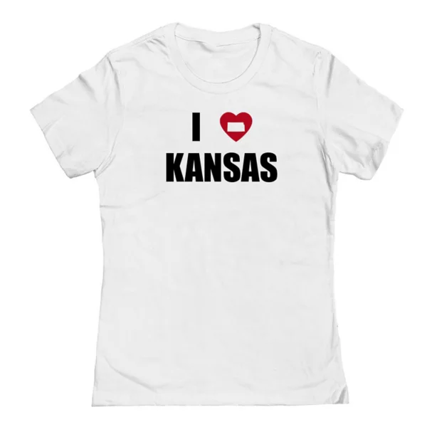 

Футболка Junior'S с принтом i Heart Kansas Unbranded, белый