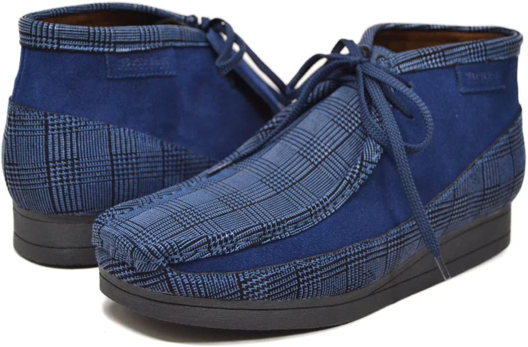 

Мужские кожаные и замшевые ботинки на шнуровке 12 British Collection, Navy Pattern