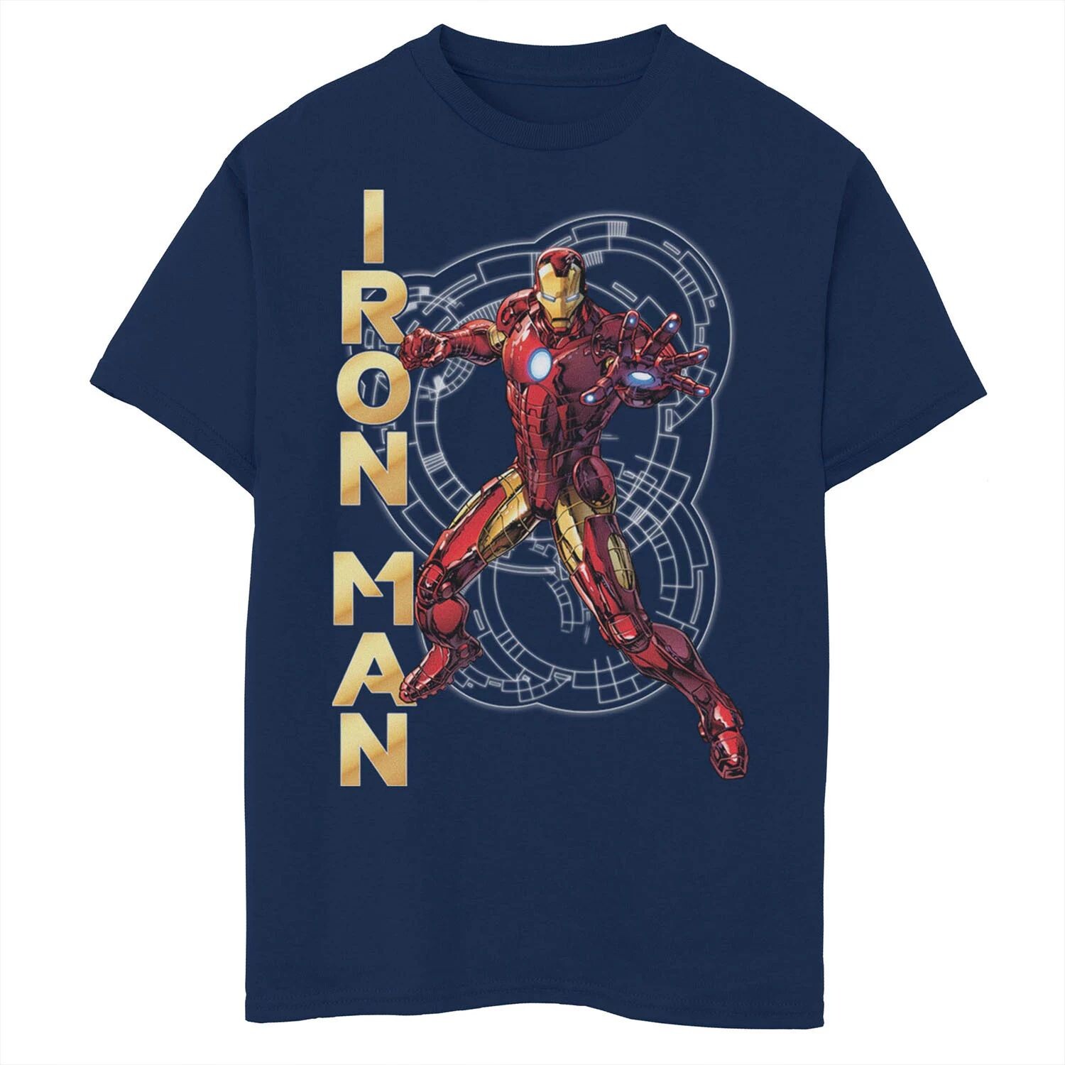 

Футболка с графическим рисунком «Marvel Avengers Assemble Iron Man Tech» для мальчиков 8–20 лет Marvel