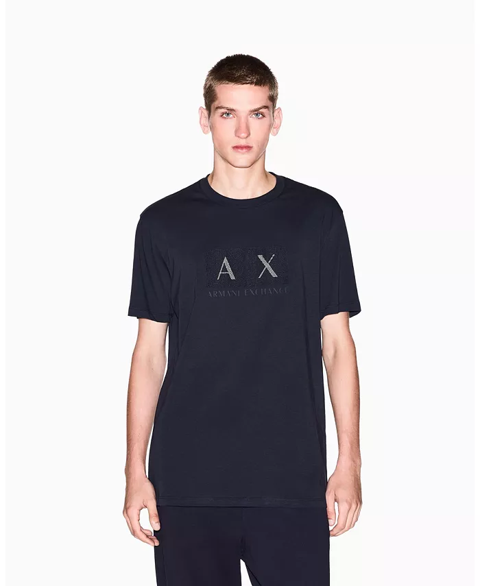 

Мужская футболка с фактурной сеткой A|X Armani Exchange, синий