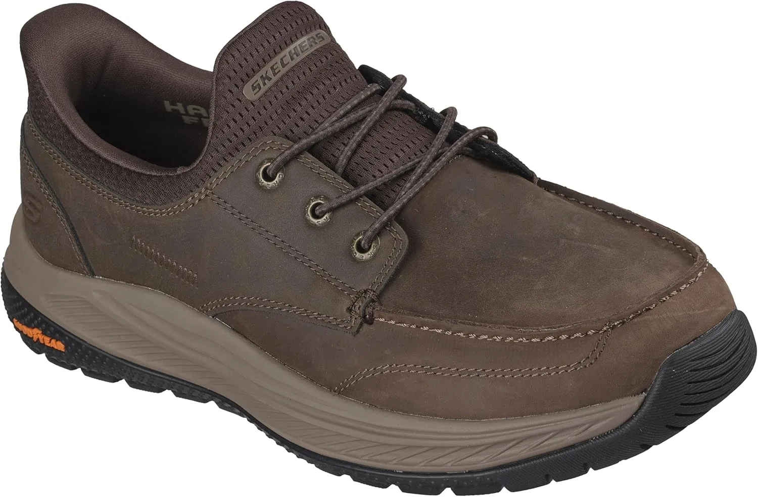 Мужские лоферы Skechers USA Meroe Ollie Moc Toe Leather Bungee Bow — фото 4
