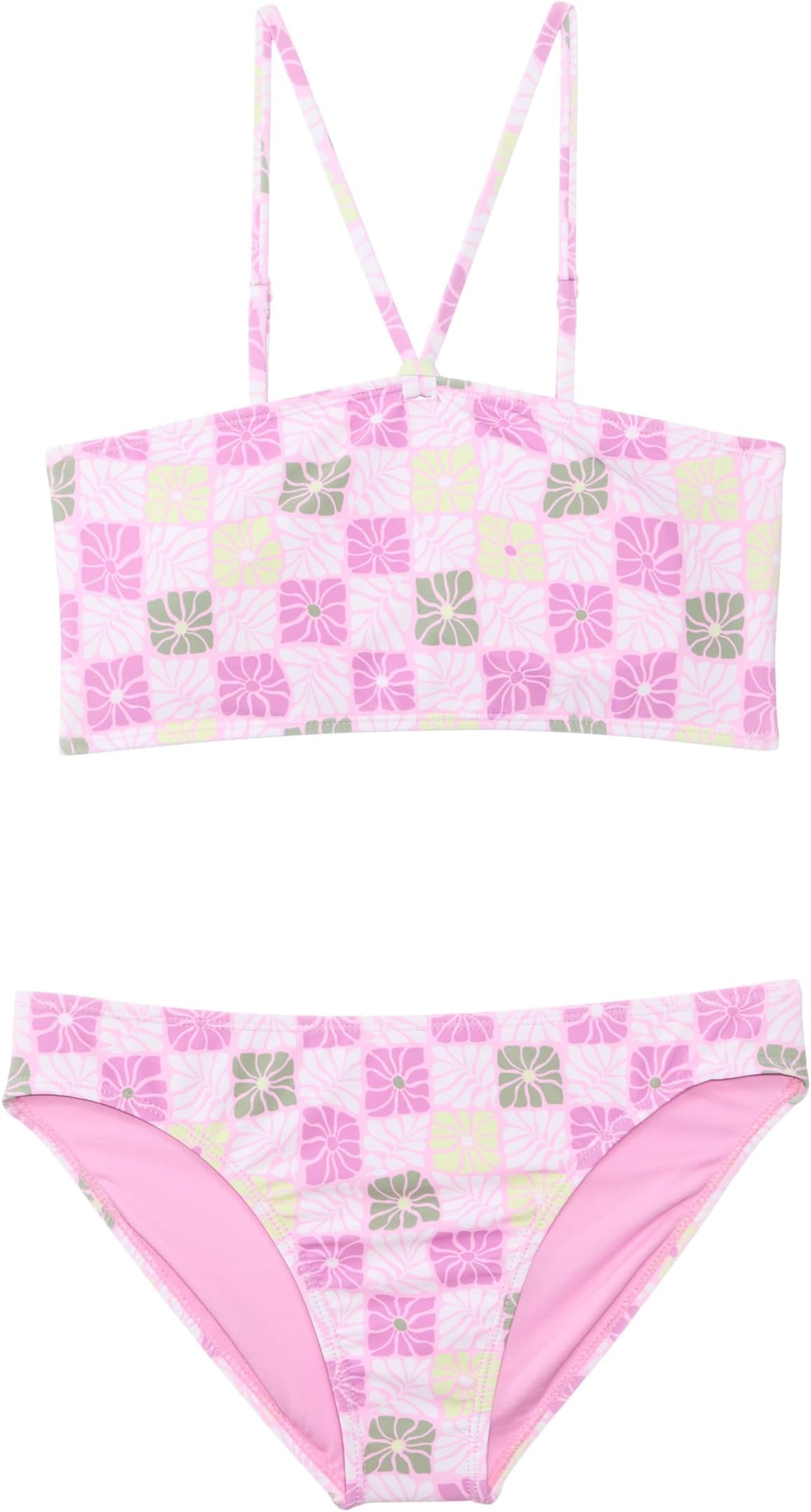 

Комплект бикини в цветочную клетку Roxy Kids, Purple