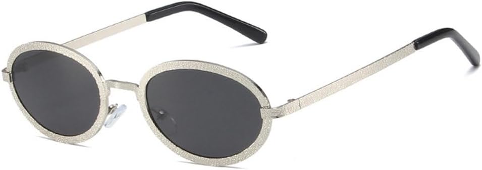 

Модные овальные женские солнцезащитные очки класса люкс в стиле ретро с металлической оправой и зеркальными линзами, защита от УФ-излучения UV400. Мужские солнцезащитные очки в тренде HHZZYVY, Silver Gray