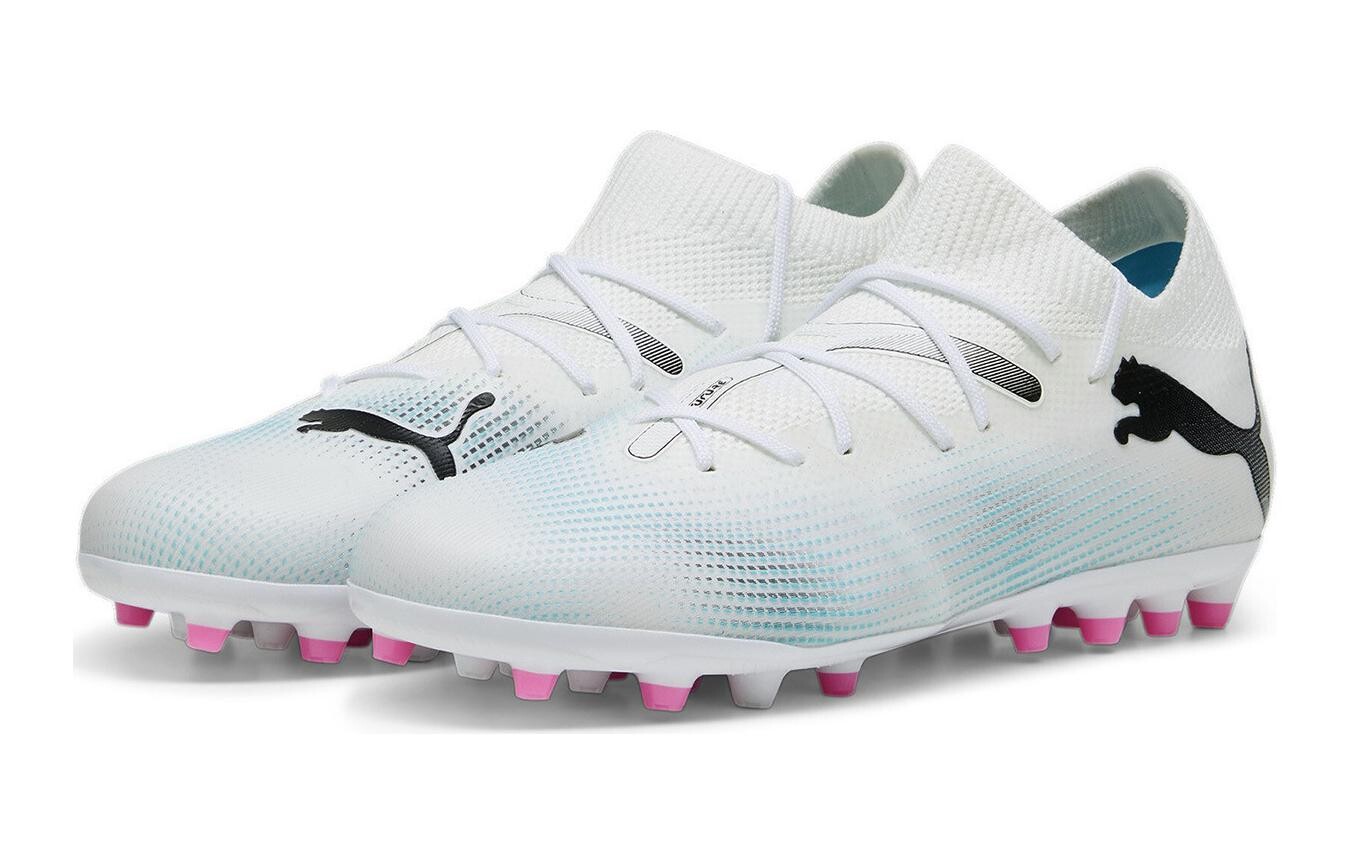 Детские футбольные бутсы Puma Future Series Kids, White/Blue — фото 3
