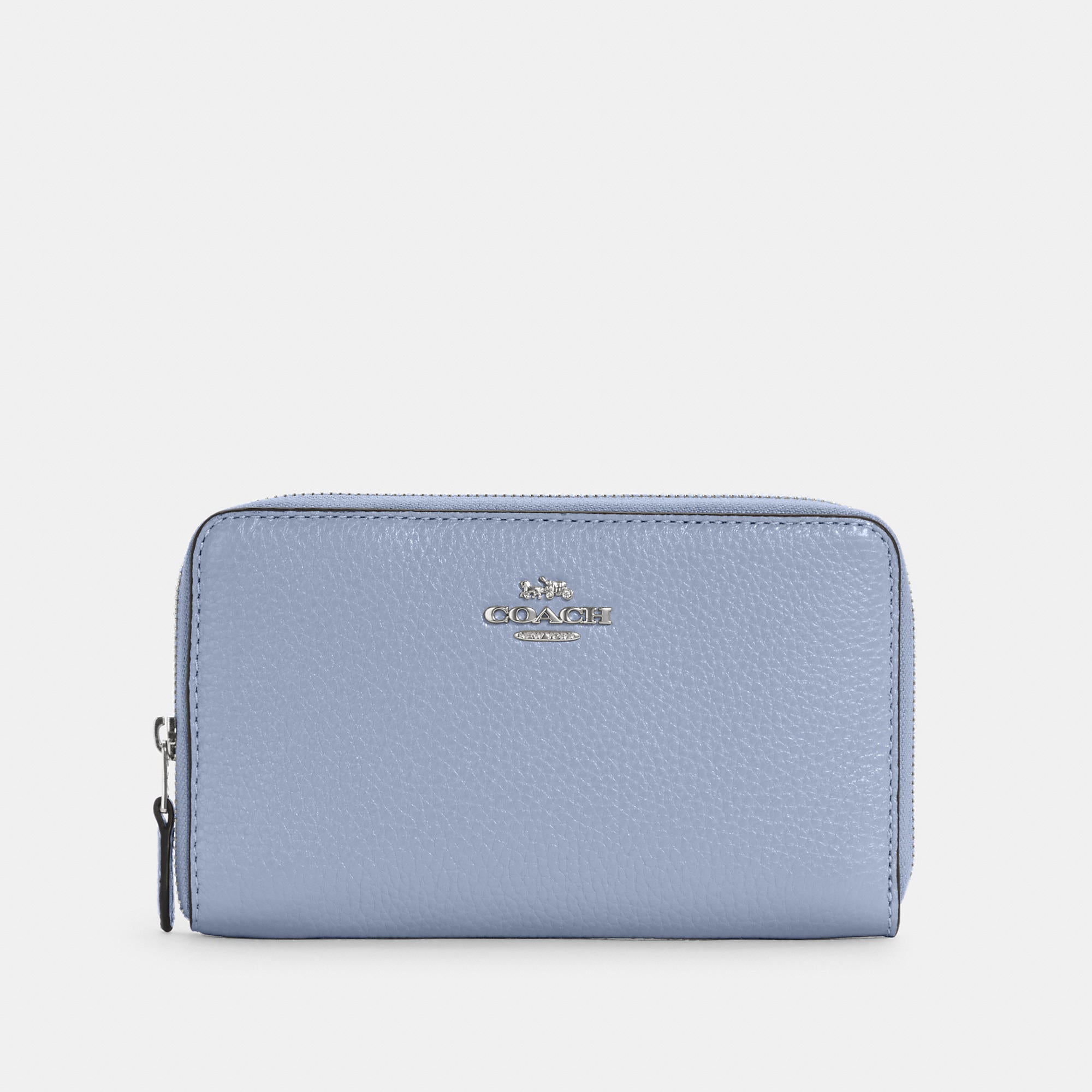 

Кошелек COACH Medium Id Zip Coach Outlet, цвет silver/twilight