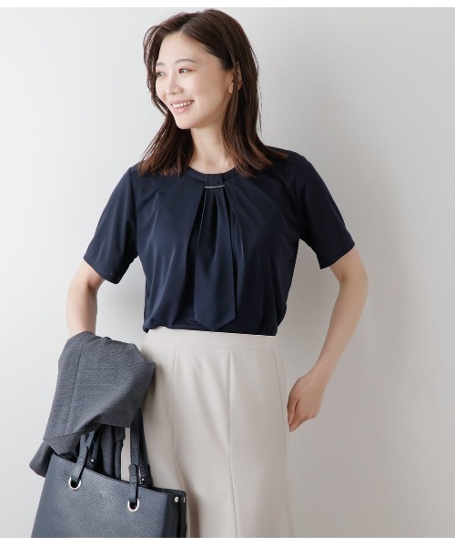 

Футболка с коротким рукавом, полиэстер, с завязкой спереди NEWYORKER, темно-синий