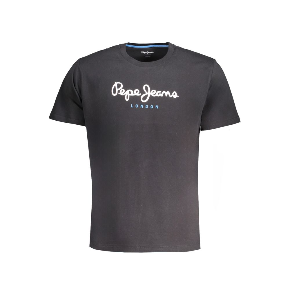 

Черная хлопковая футболка Pepe Jeans