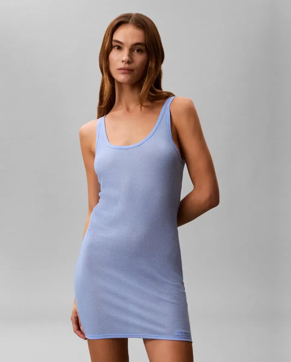 Короткая ночная рубашка LIGHT WEIGHT WAFFLE Calvin Klein, синий