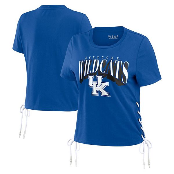 

Женская футболка с боковой шнуровкой и укороченным кроем royal kentucky wildcats Wear By Erin Andrews