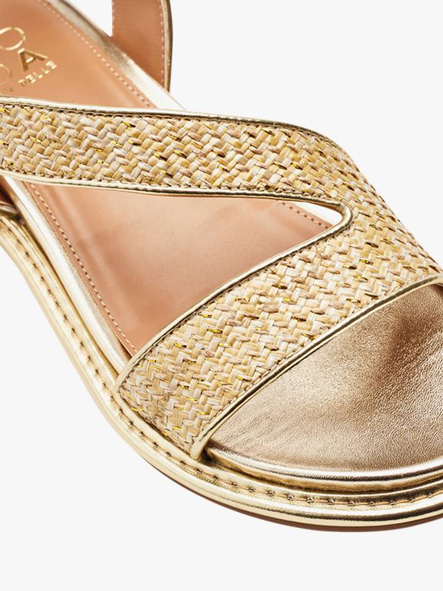 Нолана кожаные сандалии с ремешками Moda in Pelle, Natural/Gold — фото 4
