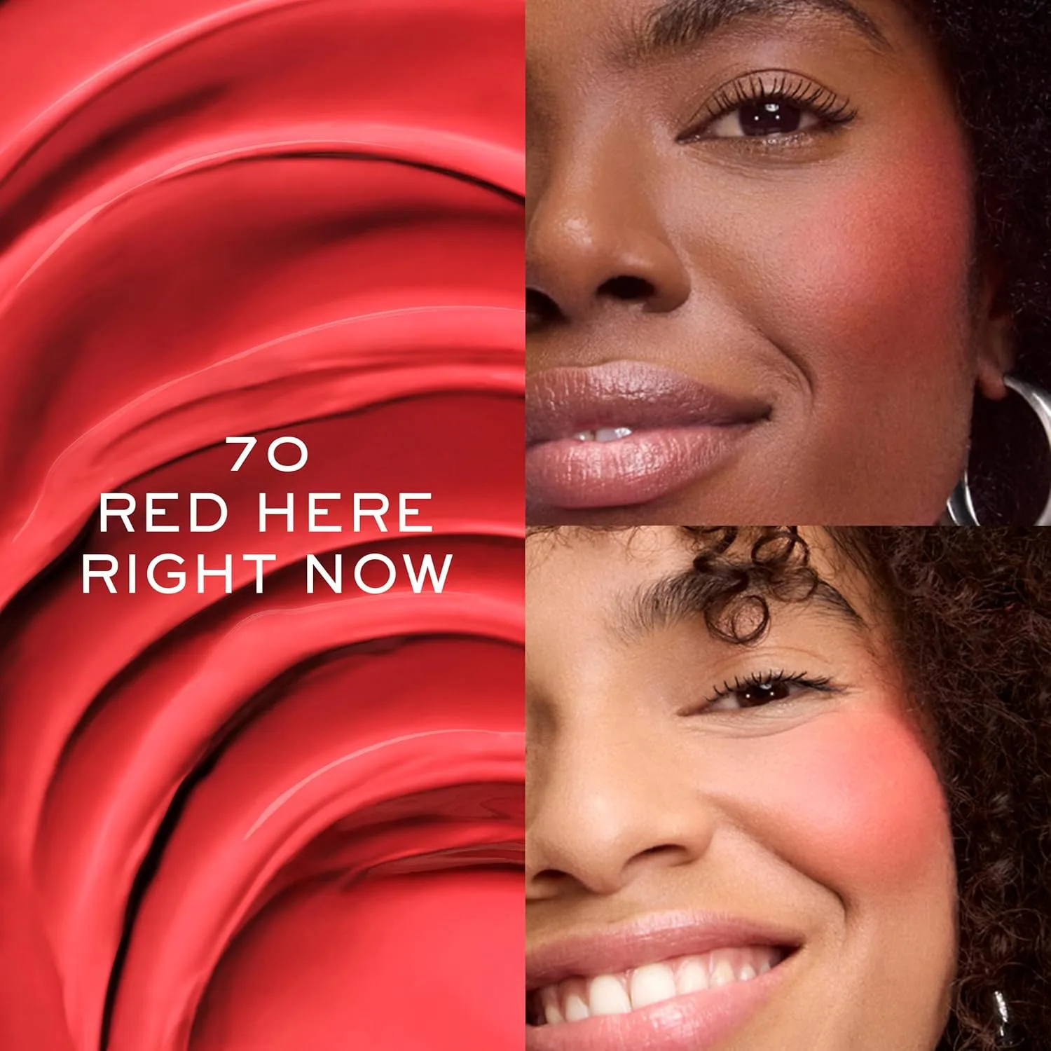 Жидкие румяна Lancôme Skin Idôle Juicy - ​​невесомые жидкие румяна с мягким матовым финишем - легко наслаиваются и позволяют коже дышать., 70: Red Here Right Now (Bright Red) — фото 3