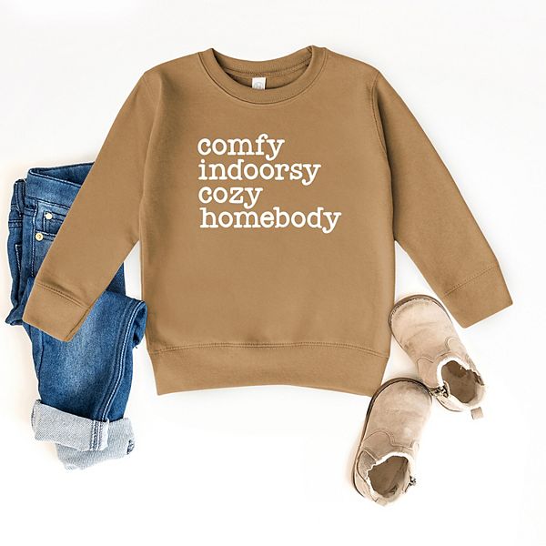 Толстовка с принтом для малышей comfy indoorsy cozy homebody The Juniper Shop, Navy — фото 2