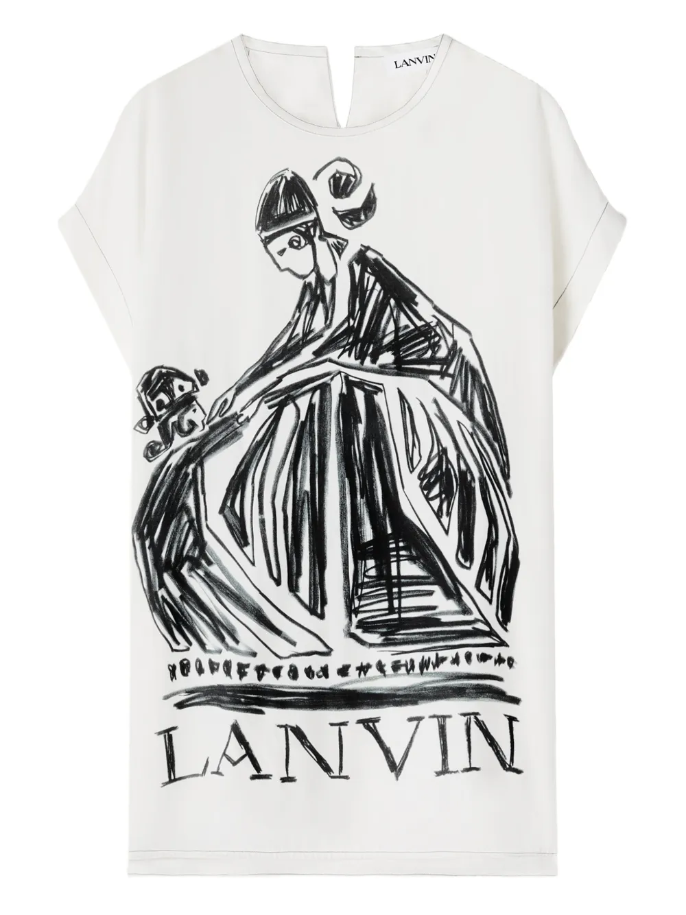 

Футболка с принтом Lanvin, белый