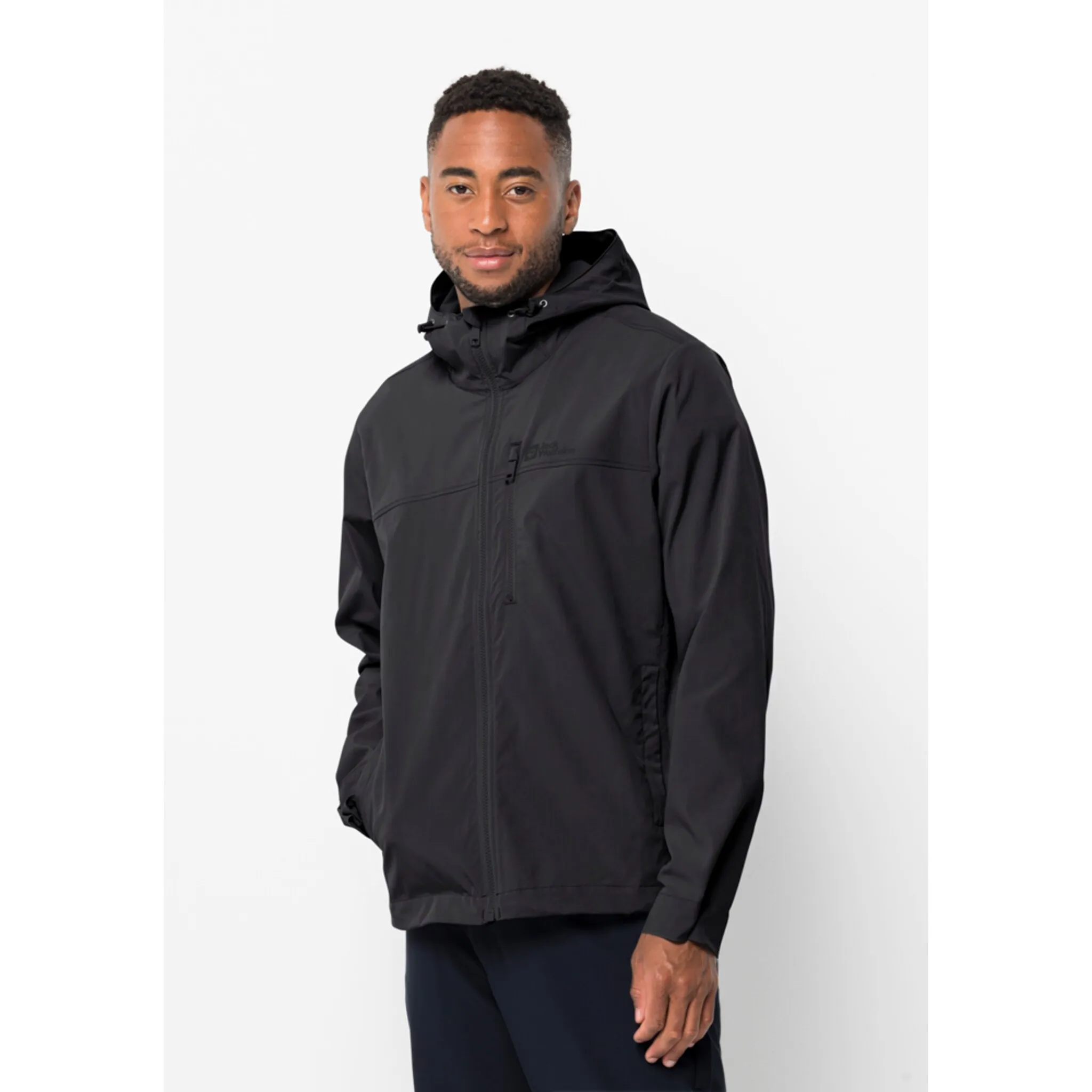 

Ветровка Jack Wolfskin "DESERT WIND JACKET M", с капюшоном, черный