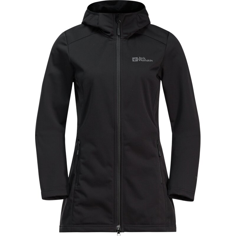 

Куртка ветровка пальто ж Jack Wolfskin, черный