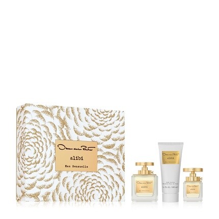 

Oscar De La Renta Alibi Eau Sensuelle Eau de Parfum 3 Piece Gift Set for Women - Perfume Spray 3.4 Fl. Oz., 1.0 Fl. Oz., and Body Lotion 3.4 Fl. Oz.