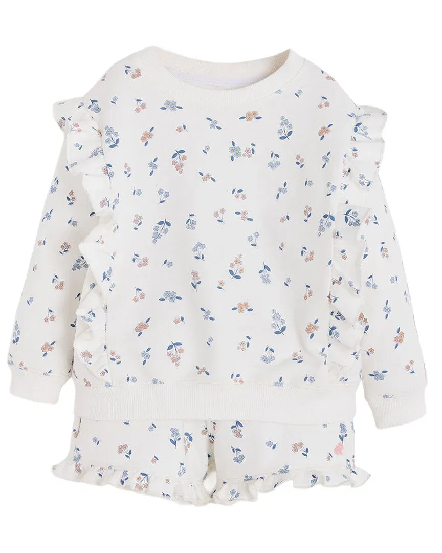 Комплект Babycottons из 2 предметов: толстовка и спортивные штаны с принтом, Multi