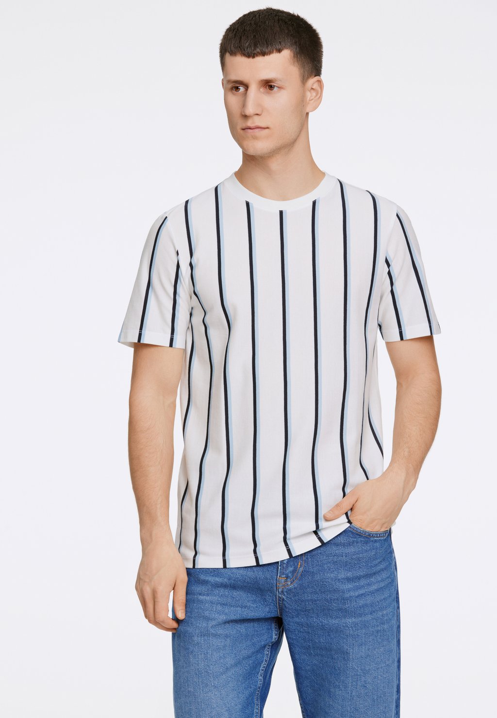

Футболка с принтом STRIPED TEE Lindbergh, белый
