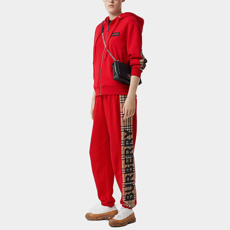 Брюки женские Burberry, коричневый / красный — фото 4