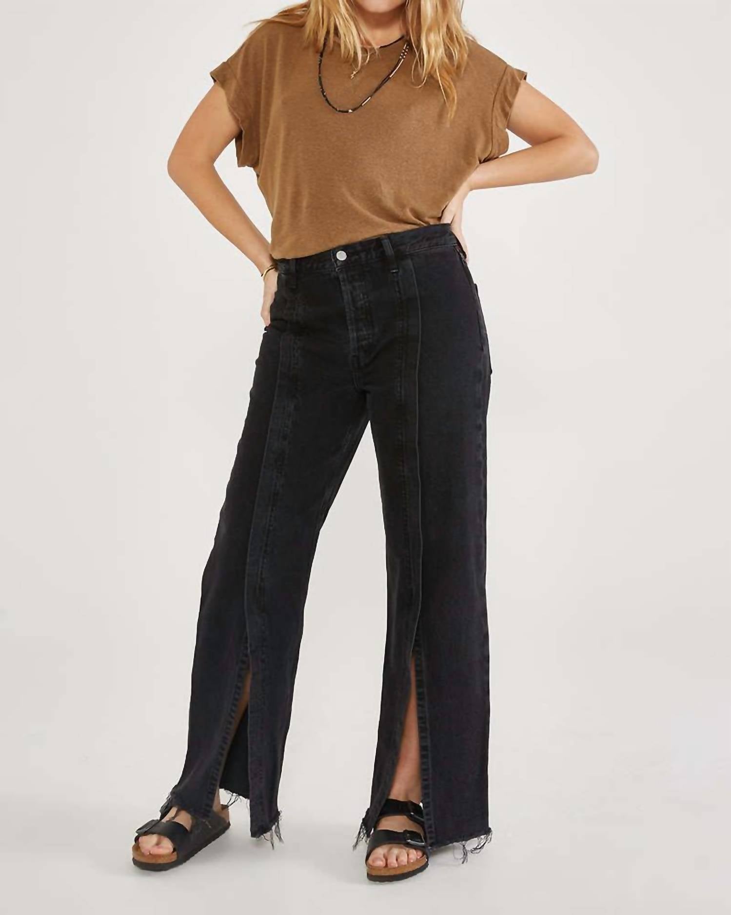 

Брюки Astrid Split Leg в цвете Black Rock ETICA