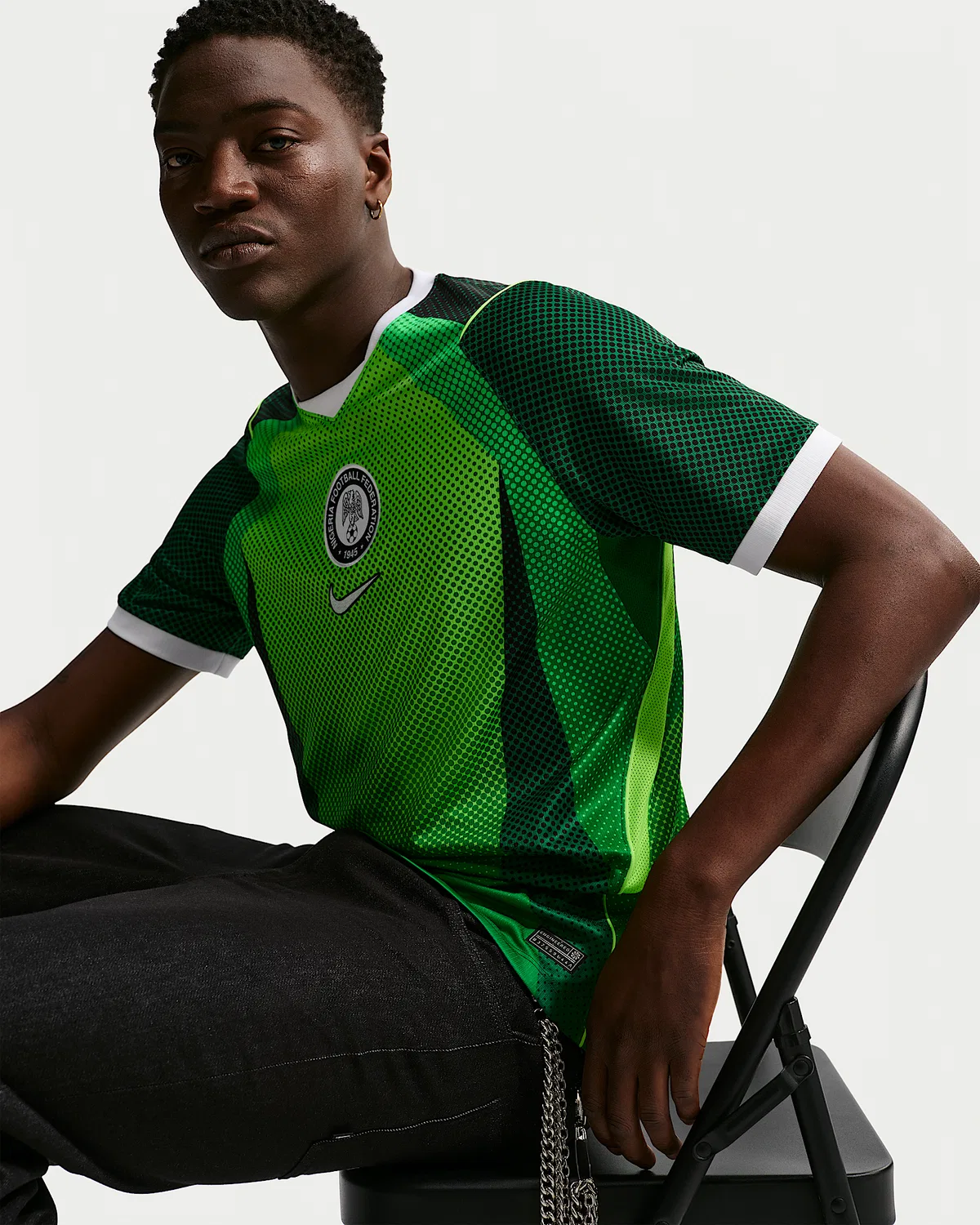 Мужская футболка Nike Dri-FIT Nigeria 2026 Stadium Home, Pine Green/Electric Green/White — фото 3