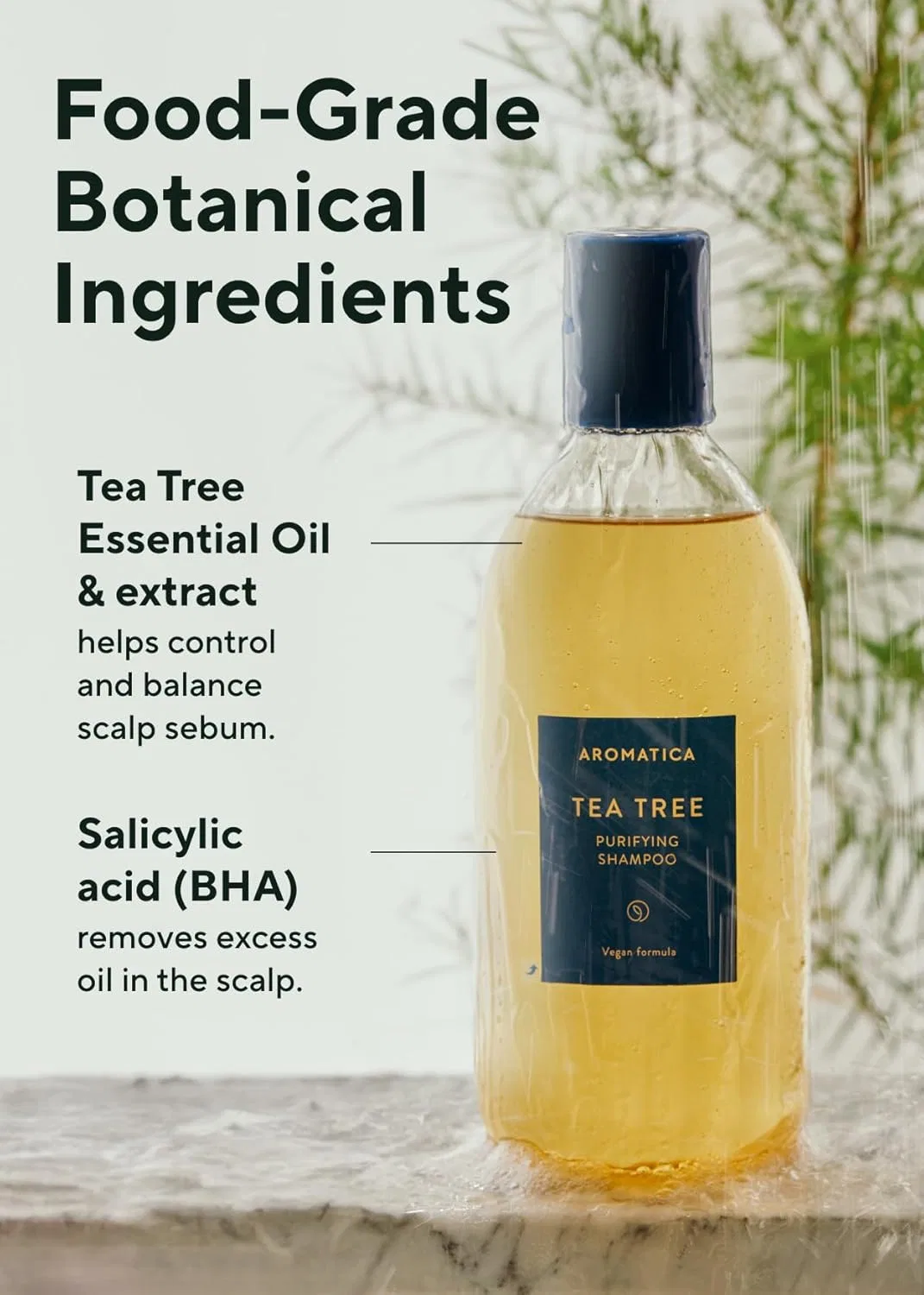Очищающий шампунь с чайным деревом от AROMATICA, 400 мл Aromatica, Tea Tree Care — фото 3