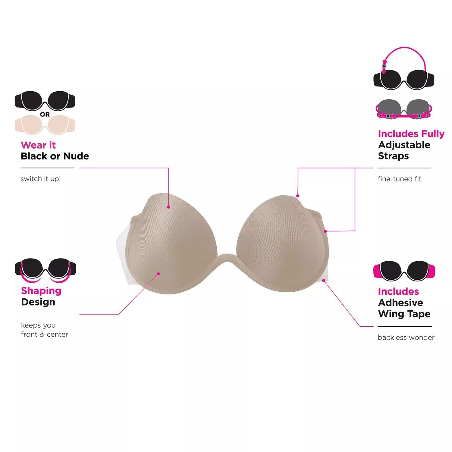 

Двусторонний бюстгальтер с крыльями Maidenform M2245 Maidenform