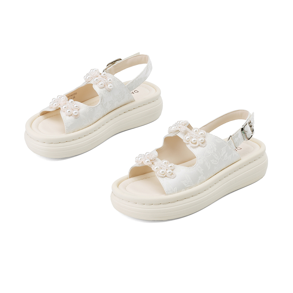 DAPHNE Женские сандалии на одной застежке бежевые, цвет Beige — фото 2