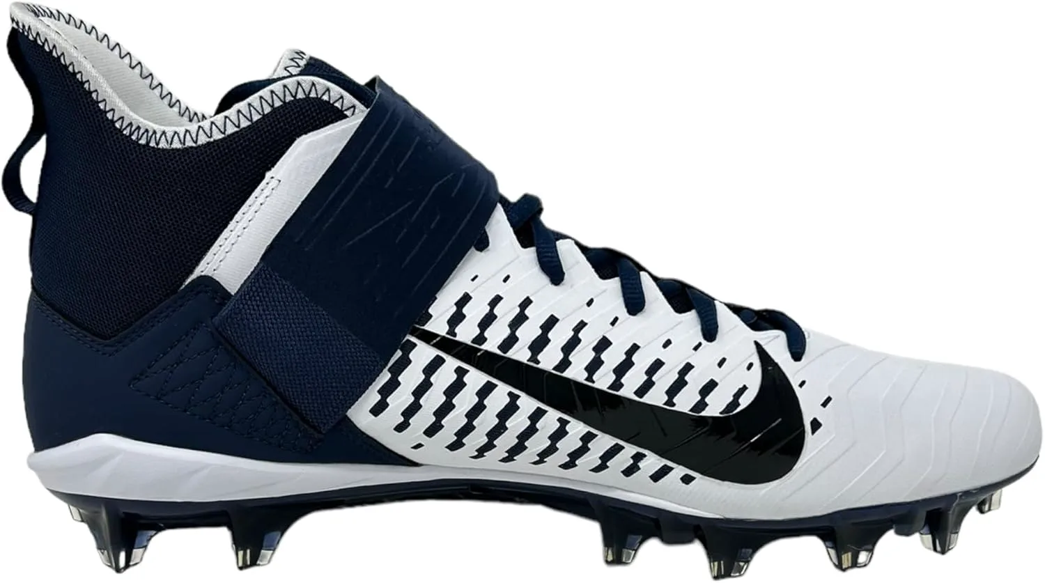 Футбольные бутсы Nike Alpha Menace Pro 2 Mid для мужчин, белый/черный/темно-синий — фото 2