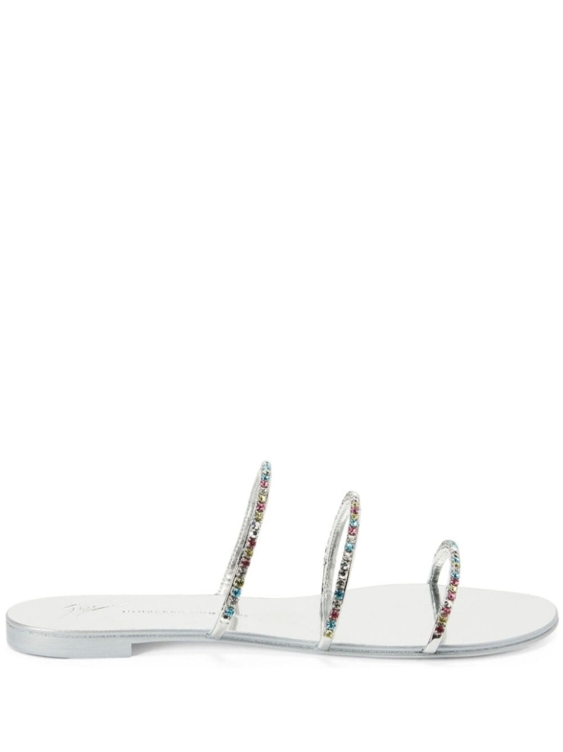 

Giuseppe Zanotti сандалии Dark Colorful со стразами, серебристый