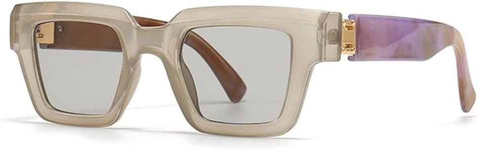 

Модные квадратные женские солнцезащитные очки в винтажном стиле, конфетные цвета, прозрачные градиентные очки, мужские солнцезащитные очки в стиле панк SKFGNX, Champagne Light Grey