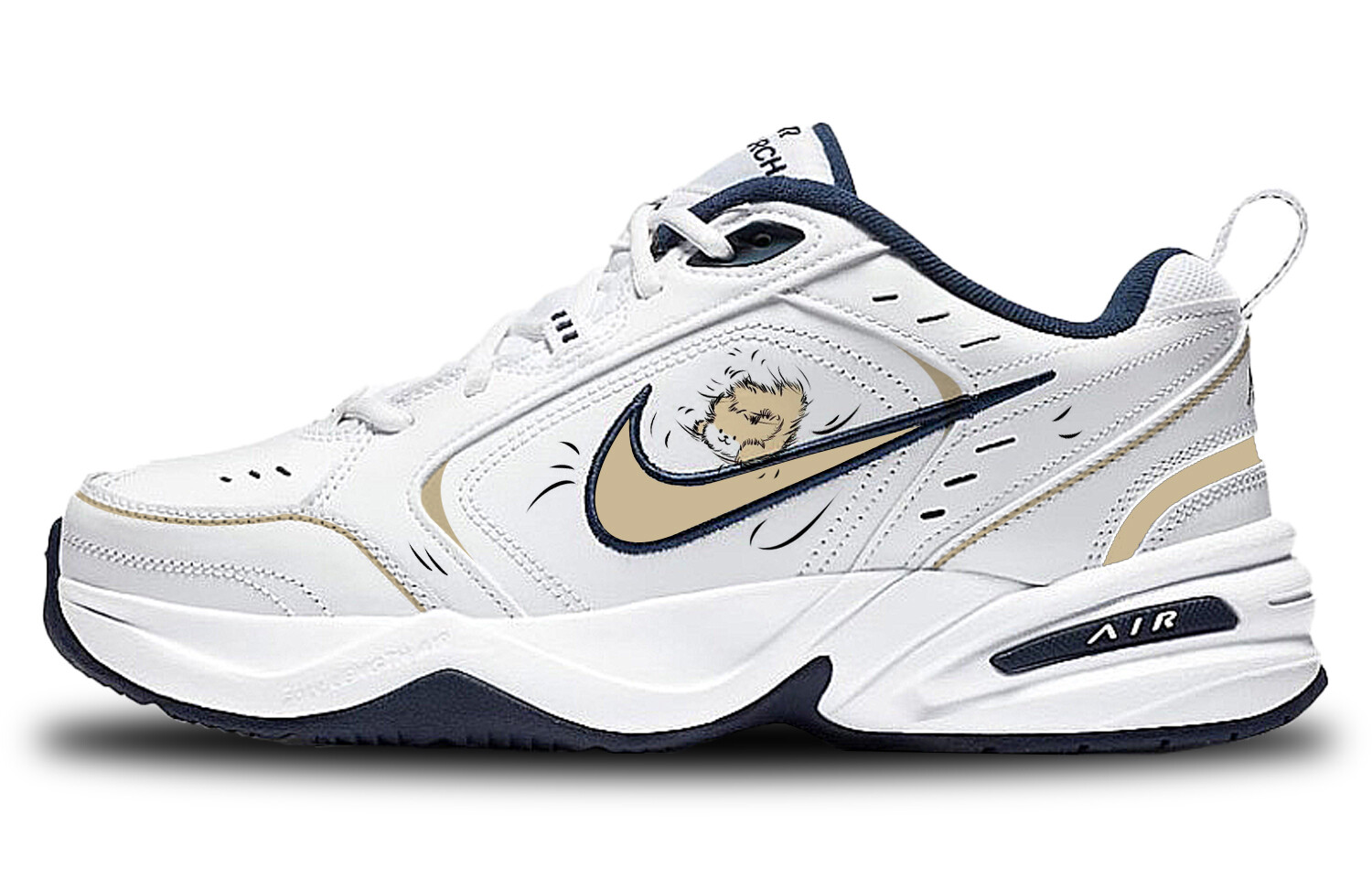 

Кроссовки Nike Air Monarch 4 Chunky Sneakers Unisex Low-top Yellow, белый