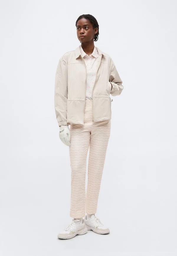 Куртка-Пиджак с баской и клетчатым узором, тренировочная куртка Adidas Golf, Beige — фото 2