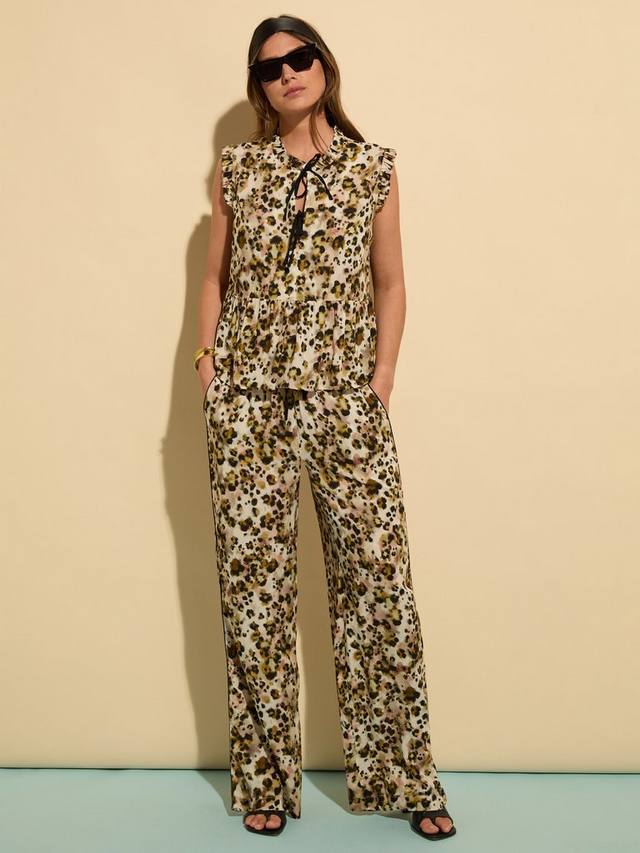 

Широкие брюки Lauren Abstract с леопардовым принтом Baukjen, Brown/Multi