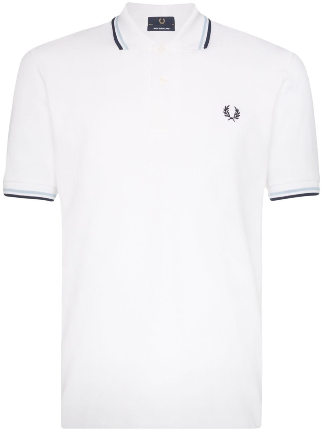 

Fred Perry рубашка-поло с отделкой в полоску, белый