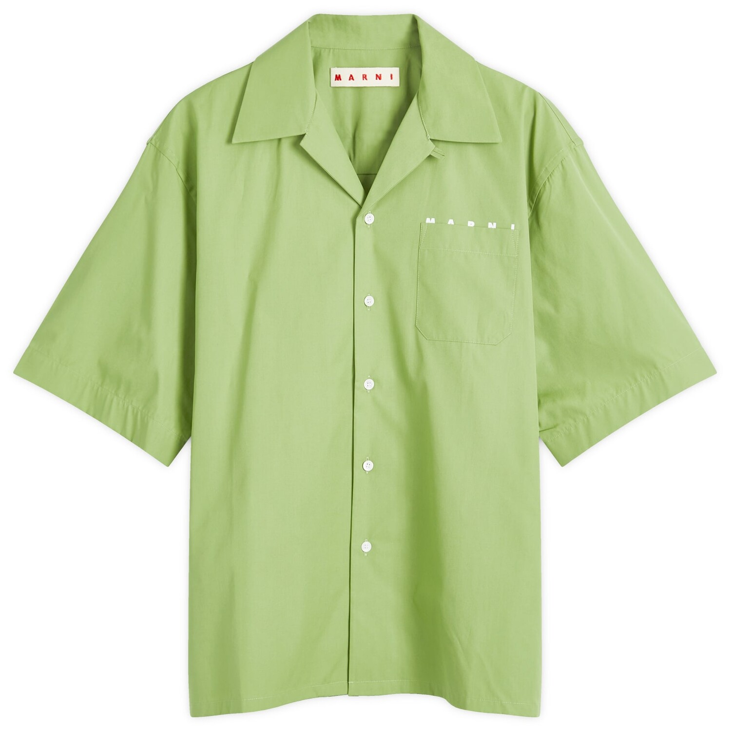 

Рубашка Marni Pocket Logo Vacation Shirt, цвет Kiwi