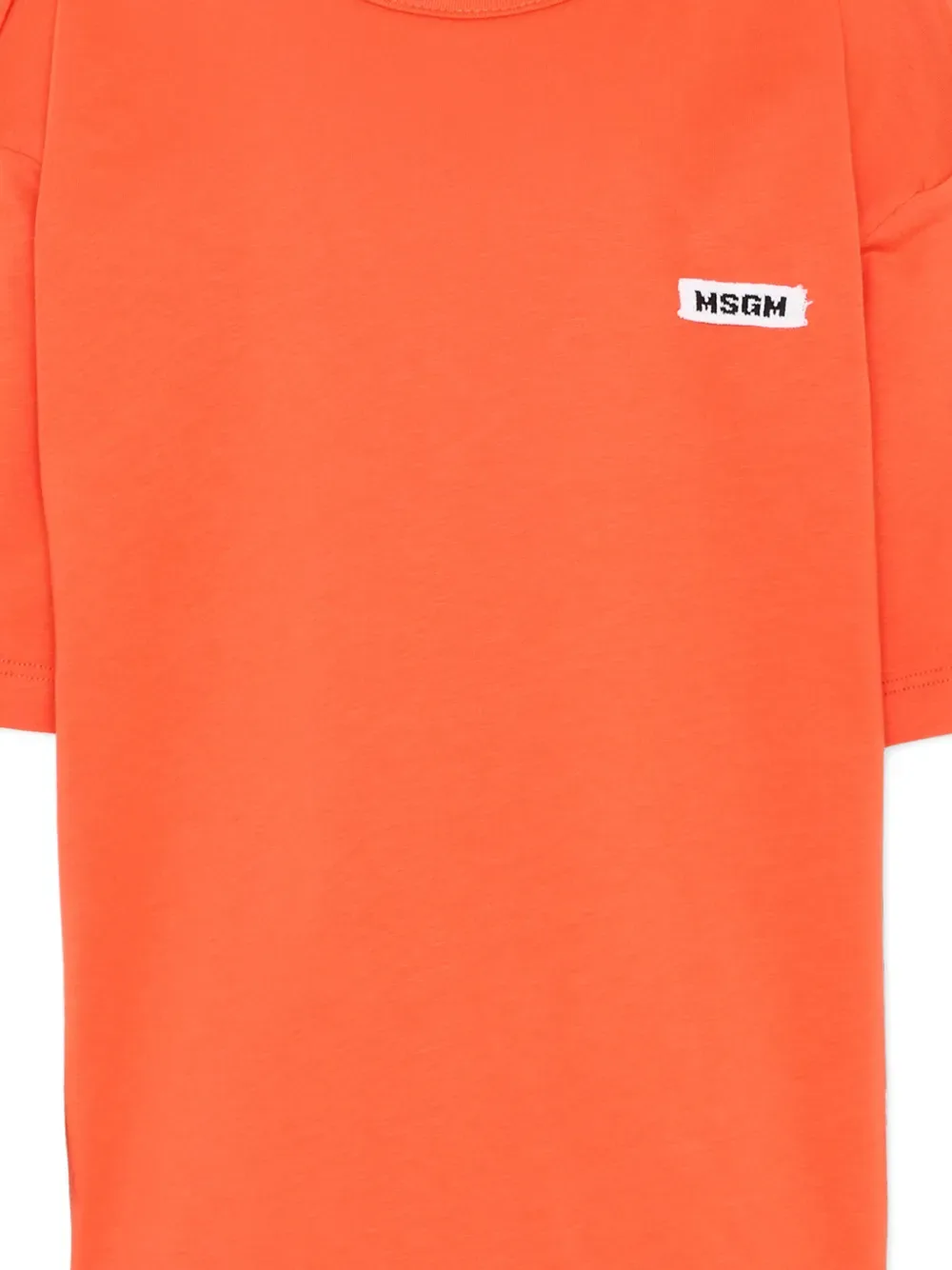 Платье с короткими рукавами и кулиской MSGM Kids, красный — фото 3