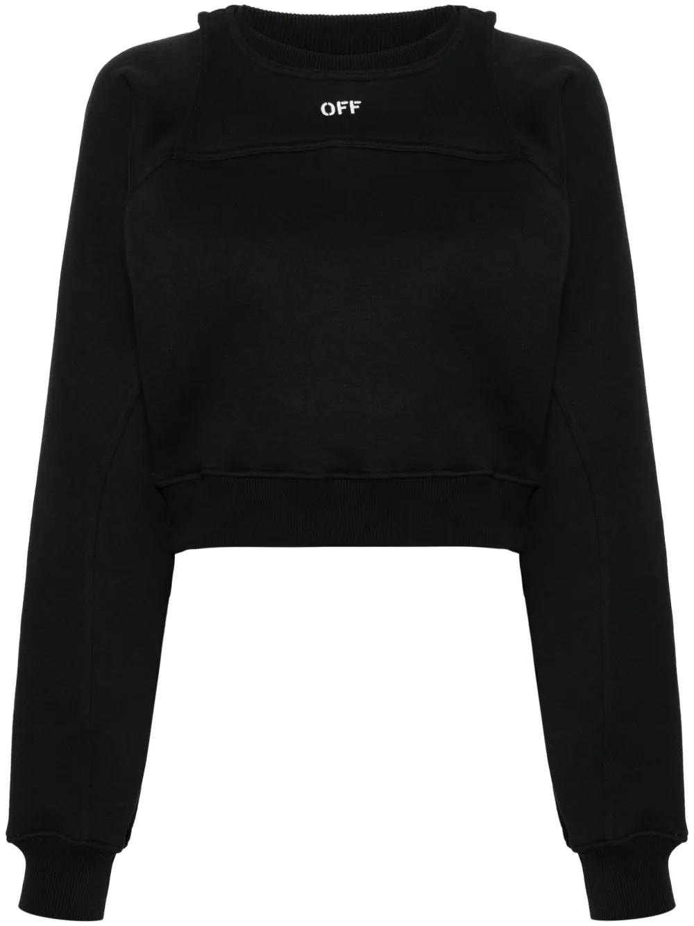 

Многослойная укороченная толстовка OFF-WHITE, черный