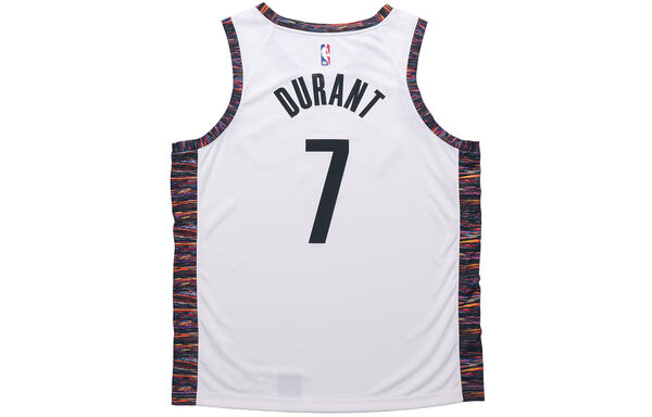 Футболка nba city limited jersey sw fan edition 2019 2020 сезон brooklyn nets durant № 7 Nike, белый — фото 2