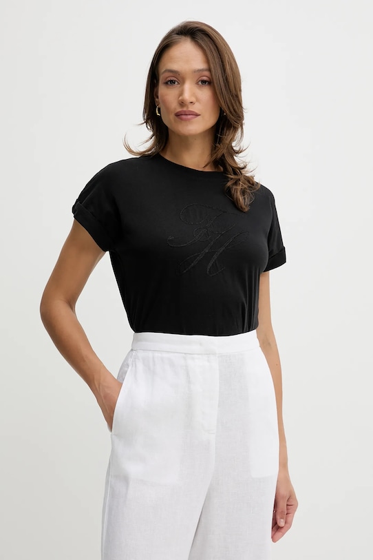 

Хлопковая футболка Tommy Hilfiger, черный