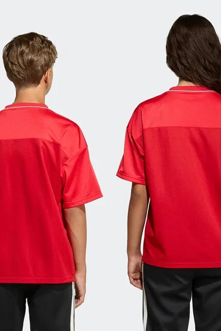 Футболка детская из быстросохнущей ткани Adidas, красный — фото 3